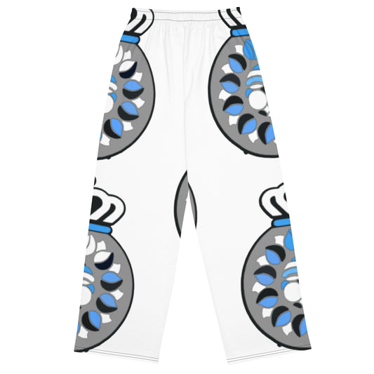 All-over print unisex wide-leg pants