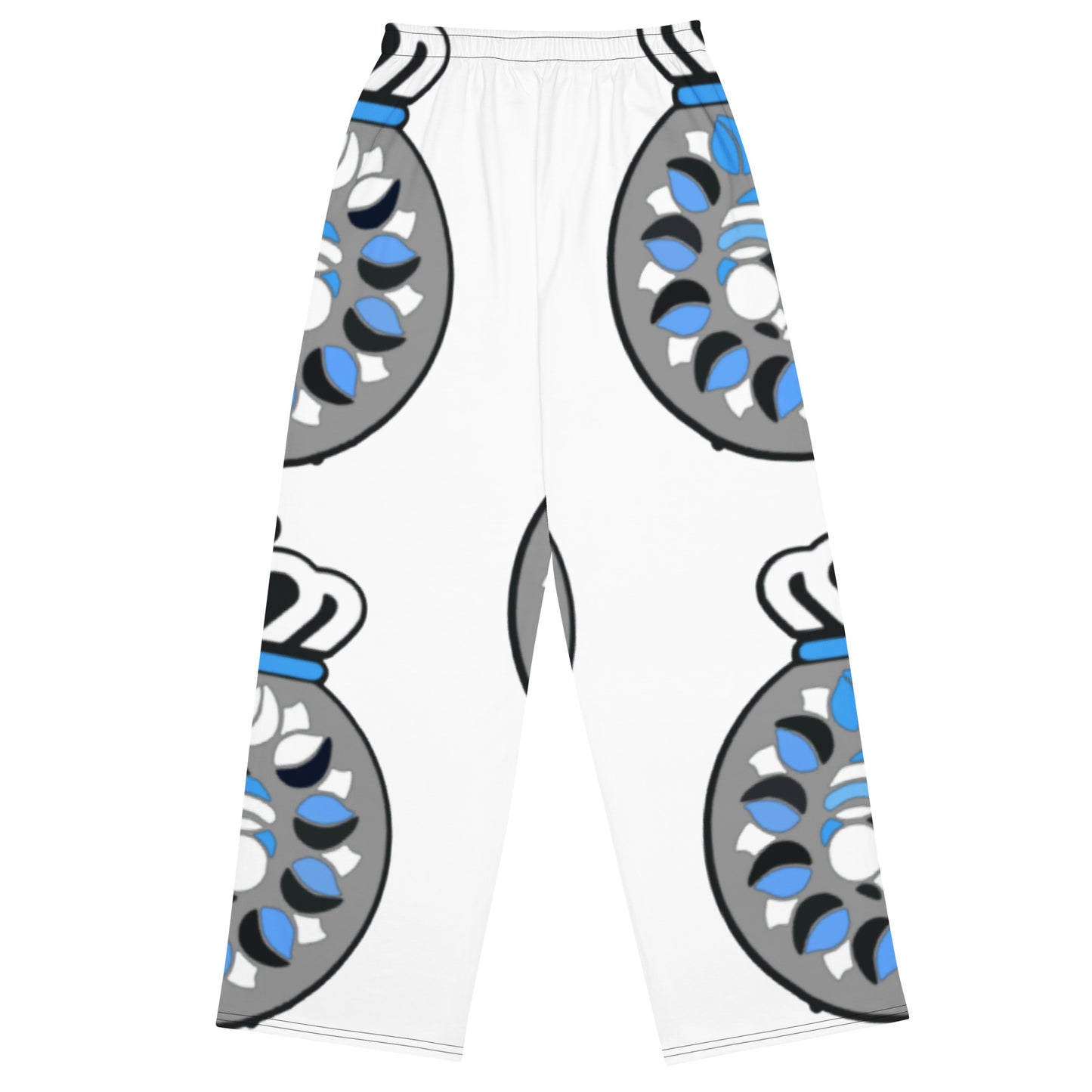 LC All-over print unisex wide-leg pants B/Grey