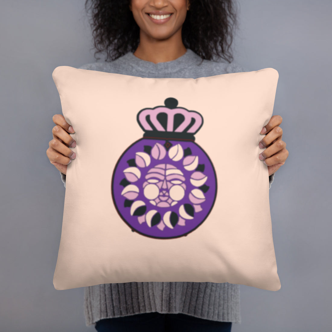 LC Basic Pillow Tan/ Purple