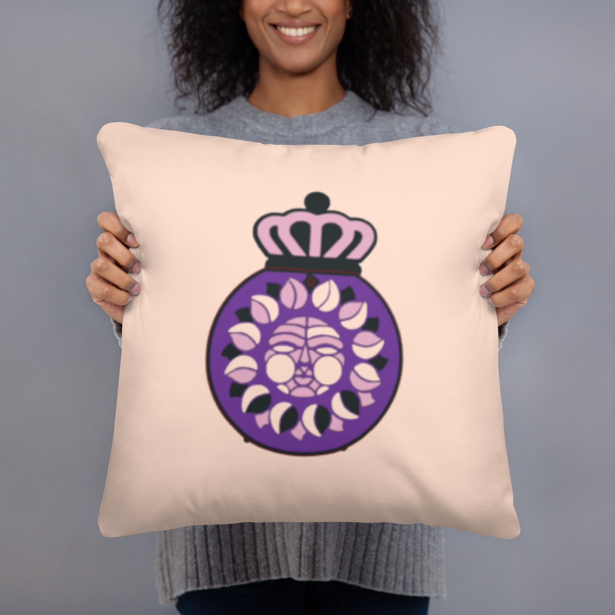 LC Basic Pillow Tan/ Purple